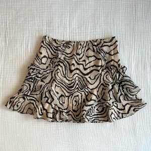 Derek Lam Silk Print Mini Skirt